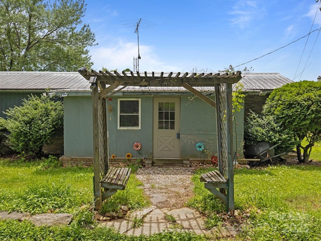 70 John Delk Rd, Hendersonville, NC 28792 - view of outdoor structure featuring a pergola