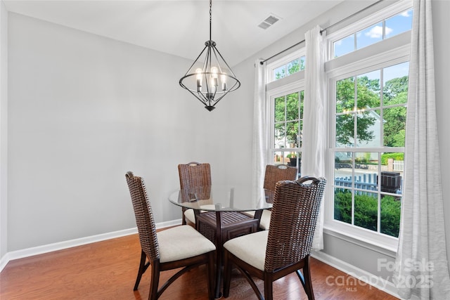 4103 Christine Ln Unit E, Waxhaw, NC 28173 - dining room featuring a chandelier and wood finished floors