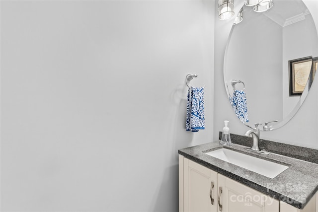 4103 Christine Ln Unit E, Waxhaw, NC 28173 - bathroom featuring ornamental molding and vanity