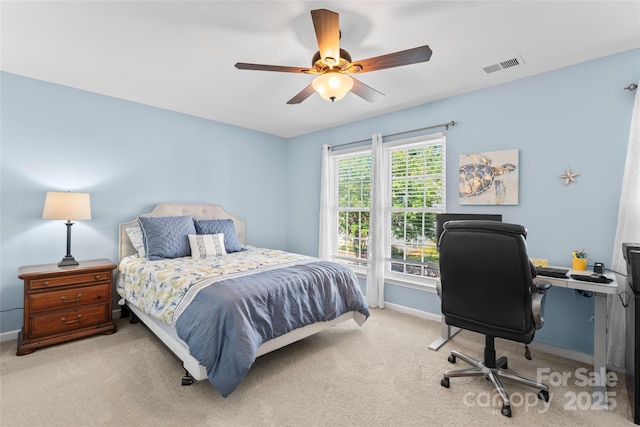 4103 Christine Ln Unit E, Waxhaw, NC 28173 - carpeted bedroom with an office area and a ceiling fan