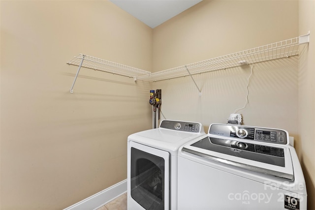 2074 Brandt Rd, York, SC 29745 - washroom with separate washer and dryer and light tile patterned floors