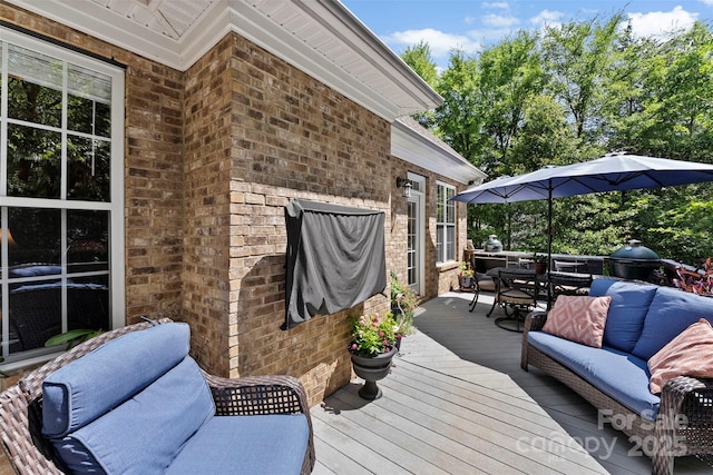 2074 Brandt Rd, York, SC 29745 - wooden terrace featuring outdoor dining space