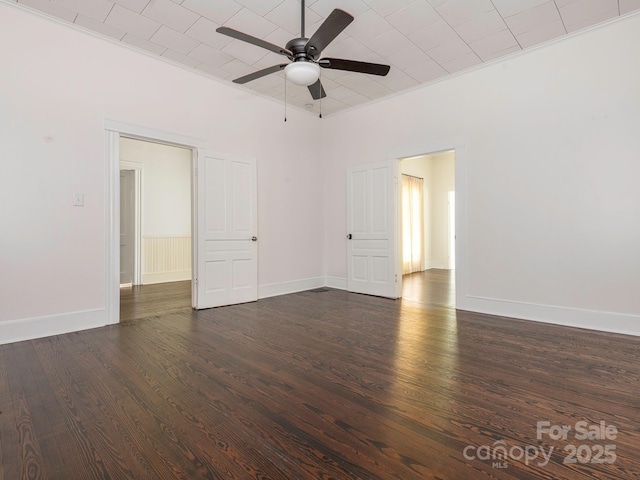 110 College St, Marshville, NC 28103 - spare room with a ceiling fan and wood finished floors