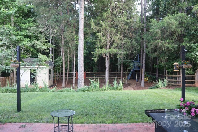 3092 S Legacy Park Blvd, Fort Mill, SC 29707 - view of yard with a shed and a playground