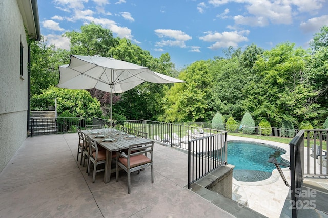 15603 June Washam Rd, Davidson, NC 28036 - view of pool with a patio, outdoor dining area, and view of scattered trees