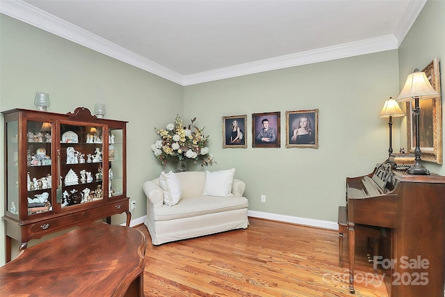 13824 Glen Abbey Dr, Charlotte, NC 28278 - living area featuring crown molding and wood finished floors