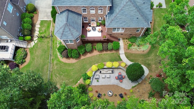 13824 Glen Abbey Dr, Charlotte, NC 28278 - aerial view of property and surrounding area