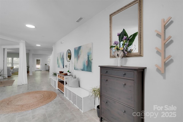 2926 Royal Fern Ln, Charlotte, NC 28215 - corridor featuring recessed lighting and light tile patterned floors