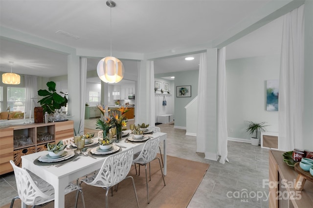 2926 Royal Fern Ln, Charlotte, NC 28215 - dining space featuring recessed lighting and baseboards