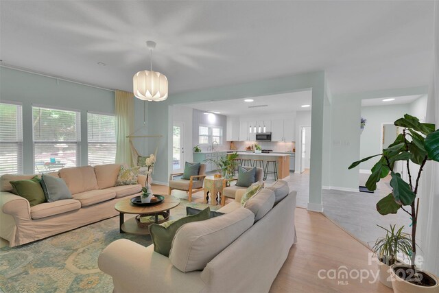 2926 Royal Fern Ln, Charlotte, NC 28215 - living area featuring plenty of natural light and light wood-style flooring