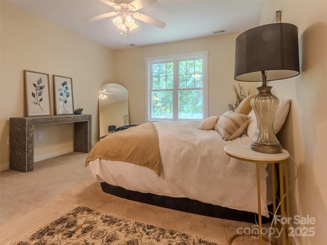 29 Kaylor Dr, Arden, NC 28704 - carpeted bedroom with ceiling fan and baseboards