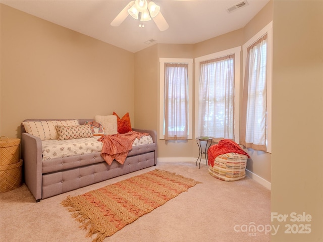 29 Kaylor Dr, Arden, NC 28704 - carpeted bedroom with multiple windows and ceiling fan