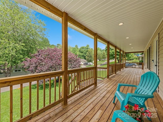 101 Meadowbrook Dr, Franklin, NC 28734 - porch featuring a yard