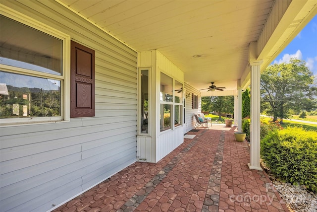 5158 Jenkins Rd, Morganton, NC 28655 - covered porch with a ceiling fan