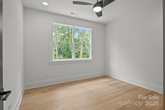 3937 Plainview Rd, Charlotte, NC 28208 - unfurnished room featuring ceiling fan and light wood-style floors