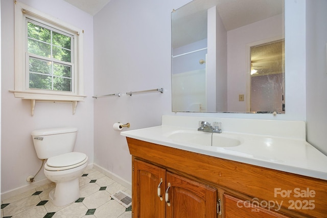 38367 Loblolly Ln, New London, NC 28127 - bathroom with vanity and tile patterned flooring
