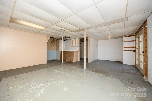 38367 Loblolly Ln, New London, NC 28127 - unfinished basement with a drop ceiling