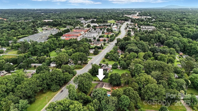 3127 N Center St, Hickory, NC 28601 - aerial overview of property's location with a heavily wooded area
