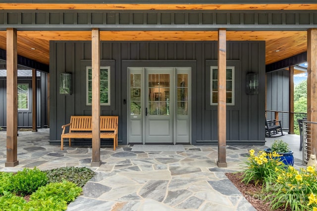 1416 E Clubhouse Rd Unit 73, Sylva, NC 28779 - property entrance with board and batten siding and covered porch