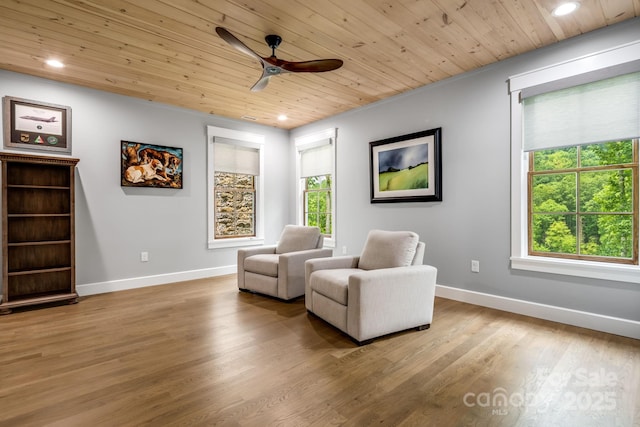 1416 E Clubhouse Rd Unit 73, Sylva, NC 28779 - living area featuring wood ceiling, a ceiling fan, light wood-type flooring, and recessed lighting