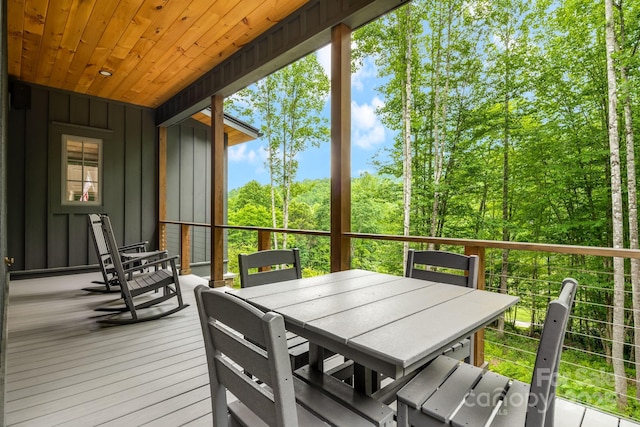 1416 E Clubhouse Rd Unit 73, Sylva, NC 28779 - wooden terrace featuring outdoor dining area