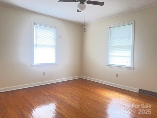 30 Cypress Rd, Marion, NC 28752 - spare room with ornamental molding, ceiling fan, and wood finished floors