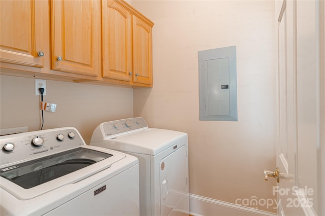 10405 Lady Grace Ln, Charlotte, NC 28270 - laundry room with electric panel, washer and clothes dryer, and cabinet space