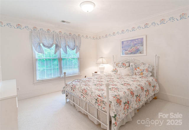 10405 Lady Grace Ln, Charlotte, NC 28270 - bedroom with crown molding and carpet