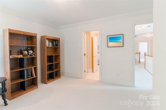 10405 Lady Grace Ln, Charlotte, NC 28270 - unfurnished bedroom with crown molding, carpet, and ensuite bath