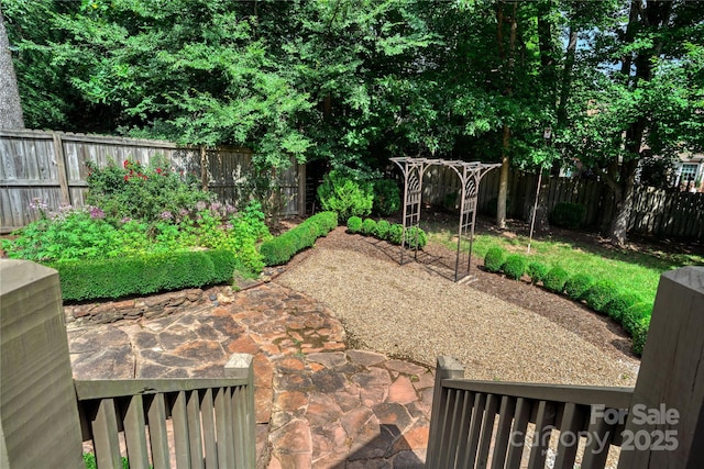 10405 Lady Grace Ln, Charlotte, NC 28270 - fenced backyard with a patio area
