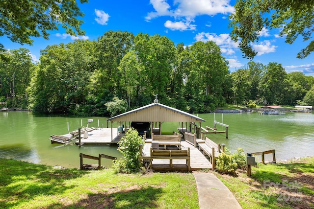 698 Normandy Rd, Mooresville, NC 28117 - dock featuring a water view and a view of trees