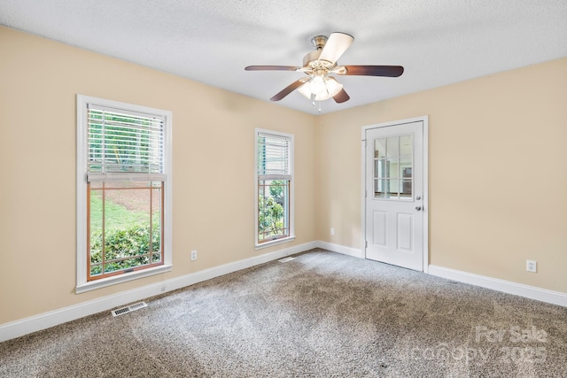 698 Normandy Rd, Mooresville, NC 28117 - carpeted spare room featuring a ceiling fan and a textured ceiling