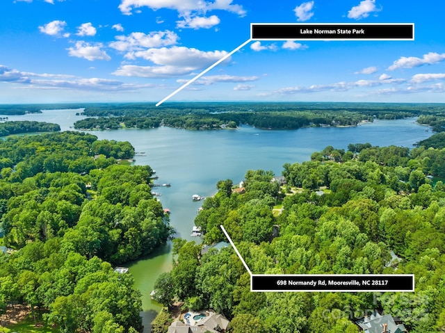 698 Normandy Rd, Mooresville, NC 28117 - aerial view of a large body of water