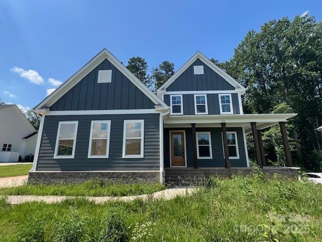 3218 Player Ct, Salisbury, NC 28144 - view of front of property with covered porch and board and batten siding