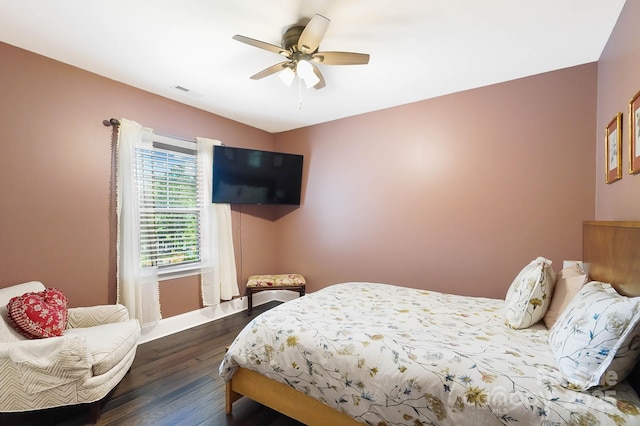 101 Cross Current Ln, Belmont, NC 28012 - bedroom featuring hardwood / wood-style flooring and a ceiling fan
