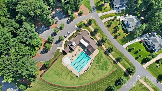 101 Cross Current Ln, Belmont, NC 28012 - drone / aerial view of a pool