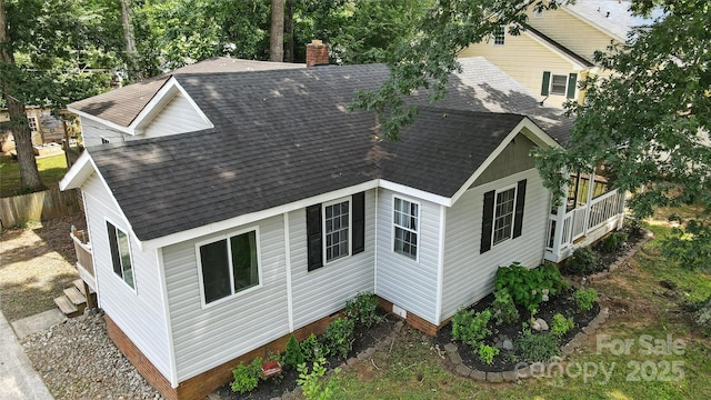 602 Unity St, Fort Mill, SC 29715 - back of property with roof with shingles, a chimney, and crawl space