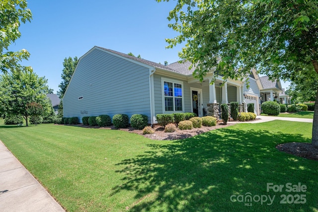 658 Gardenbrook Trl, Belmont, NC 28012 - view of side of property with a lawn, an attached garage, and driveway