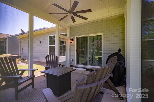 658 Gardenbrook Trl, Belmont, NC 28012 - view of patio featuring ceiling fan