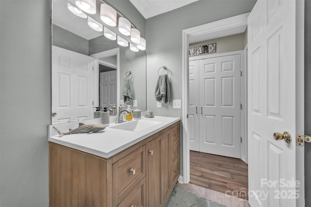 5476 Twelve Oak Ln, Conover, NC 28613 - bathroom featuring vanity and wood finished floors