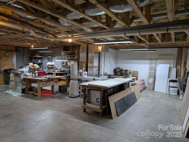 1764 Pipers Ridge Cir NW, Conover, NC 28613 - below grade area with a workshop area