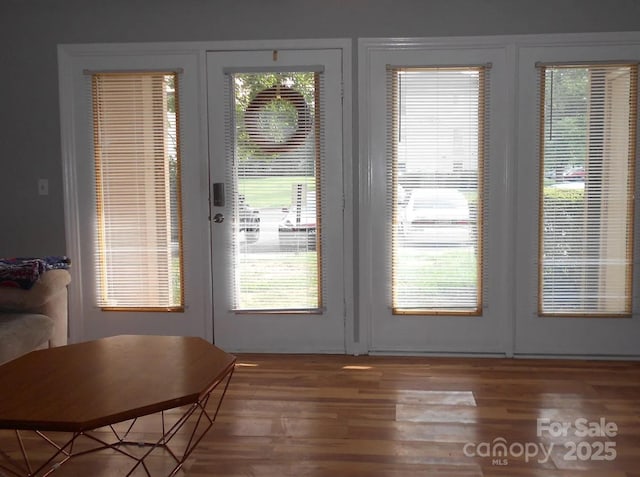 6148 Meadow Rose Ln, Charlotte, NC 28215 - entryway featuring wood finished floors and french doors