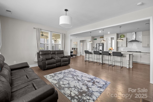 241 Boxelder Rd, Clover, SC 29710 - living area featuring dark wood-type flooring and baseboards