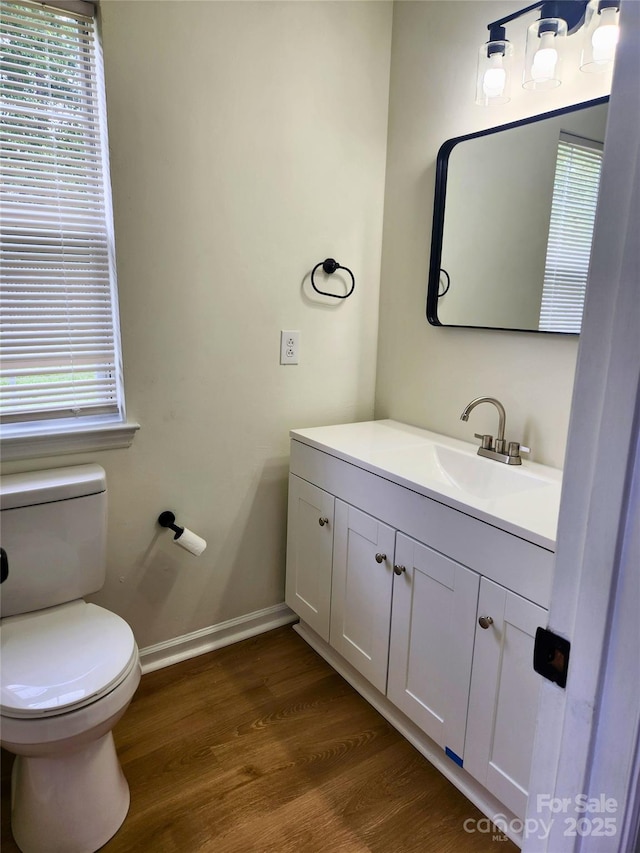 3106 Faircroft Way, Monroe, NC 28110 - half bath featuring vanity and wood finished floors