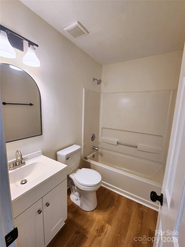 3106 Faircroft Way, Monroe, NC 28110 - full bath with vanity, washtub / shower combination, and wood finished floors