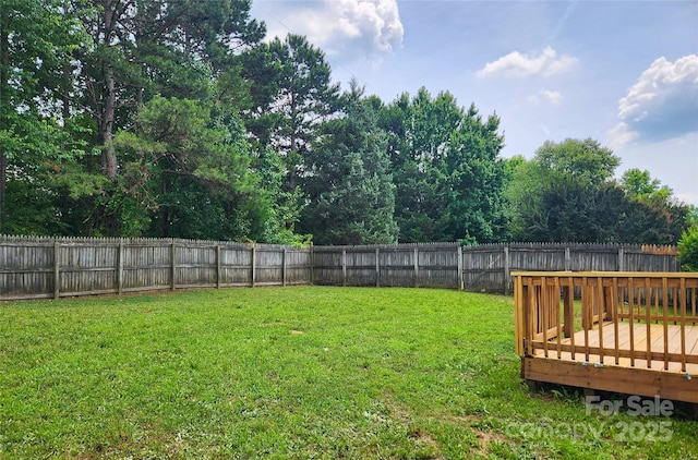 3106 Faircroft Way, Monroe, NC 28110 - fenced backyard with a wooden deck