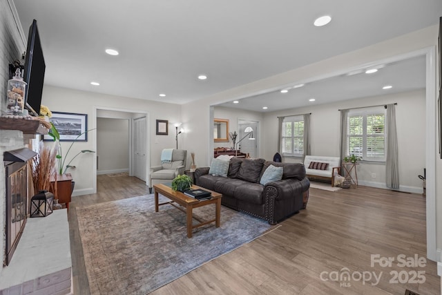 115 Fox Run Dr, Fort Mill, SC 29715 - living area featuring light wood-type flooring and recessed lighting