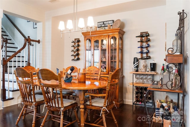 1156 Mckee Farm Ln, Belmont, NC 28012 - dining area with wood finished floors and stairway