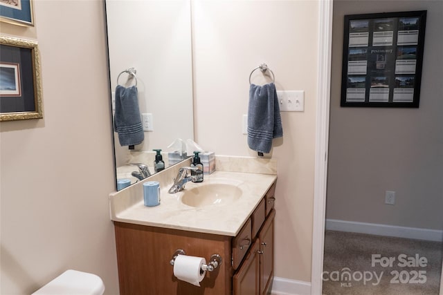1156 Mckee Farm Ln, Belmont, NC 28012 - half bathroom with vanity and toilet