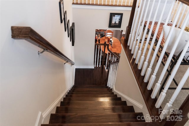 1156 Mckee Farm Ln, Belmont, NC 28012 - stairs featuring wood finished floors